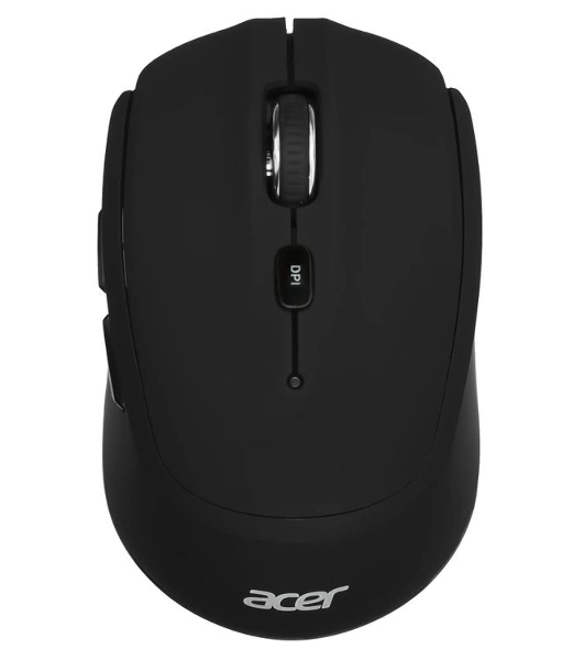 Мышь беспроводная Acer OMR040 черный, 1600 dpi, радиоканал, USB, кнопки - 6
