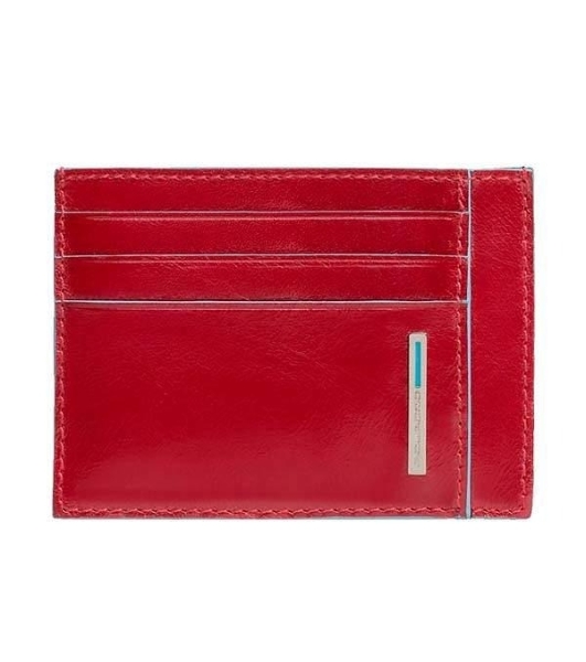 Чехол для кредитных карт Piquadro Blue Square PP2762B2R/R, натур.кожа, красный