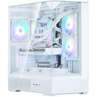Компьютерный корпус ZALMAN P40 Prism, ATX, белый, WINDOW, 2x3.5', 3x2.5', 1xUSB TYPE-C, 2xUSB 3.0, REAR 1x120мм ARGb