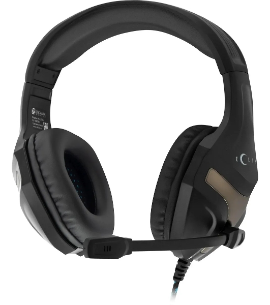 Гарнитура Oklick HS-L370G чёрный, проводная, 3.5 мм