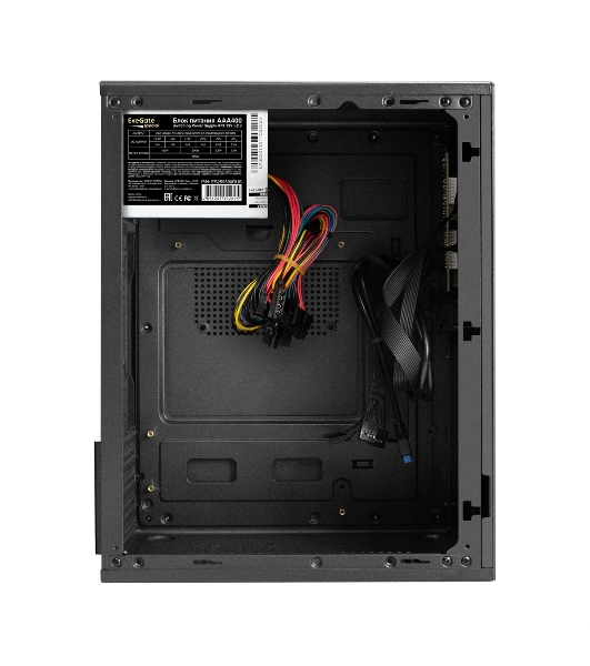 Компьютерный корпус Minitower ExeGate BAA-308MU2-UNS400 (mATX, БП UNS400 с вент. 12см, 1хUSB+2хUSB 3.0, HD Audio, черный)