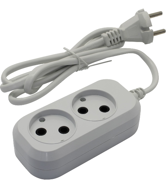 Сетевой удлинитель Buro BU-PSL2.1/W 1.5 м (2 розетки) белый (пакет ПЭ)