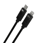 Дата-кабель MORE CHOICE (4620202555021) K87ia USB 3.0A PD 27W для Lightning ng 8-pin Type-C - 1м, черный, фото2