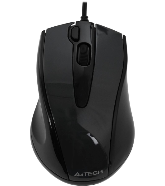Мышь проводная A4Tech N-500FS черный, 1200 dpi, USB, кнопки - 4