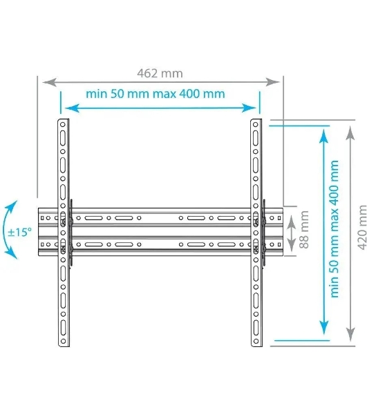 Кронштейн для телевизора Arm Media PLASMA-4 new черный, 22'-65' макс. 55 кг, настенный, наклон