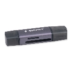 Кард-ридер Gembird FD2-MSD-6/серый/TF/Micro-SD/Micro-SDHC/Micro-SDXC/SD/USB Type-C/USB (OTG)/алюминий, фото4