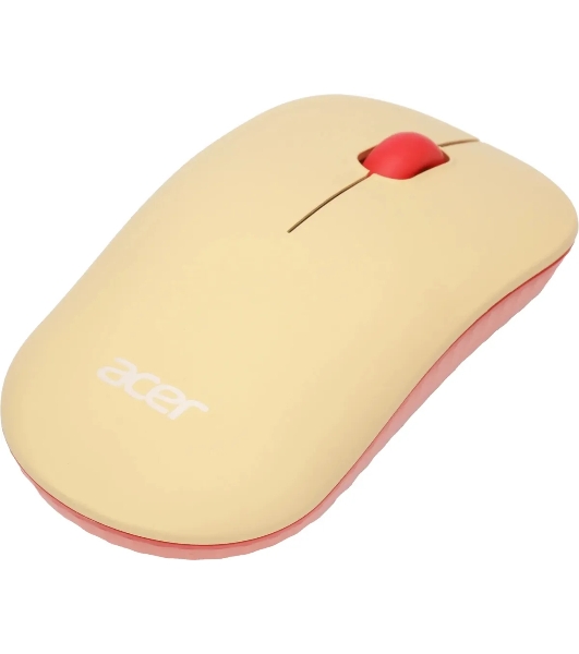 Мышь беспроводная Acer OMR205 бежевый/розовый, 1200 dpi, радиоканал, USB, кнопки - 3