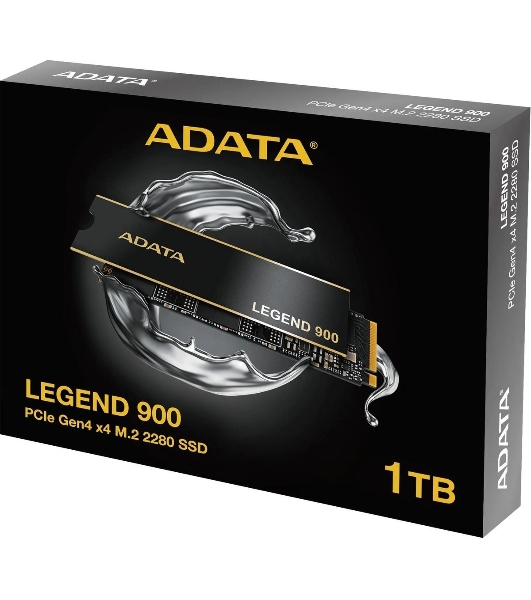 Накопитель SSD ADATA LEGEND 900, 1Tb, PCIe 4.0 x4, M.2 2280, NVMe, R/W 7000/4700, с радиатором