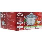 Кастрюля Lara LR02-584 SONATA 22x13 см, 4.9 л, нержавеющая сталь, индукция, с крышкой, фото5