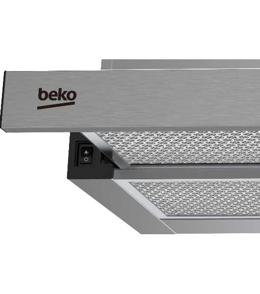 Вытяжка телескопическая Beko BHNT613R4CX серебристый, 60 см, 320 куб. м/ч, 61 дБ
