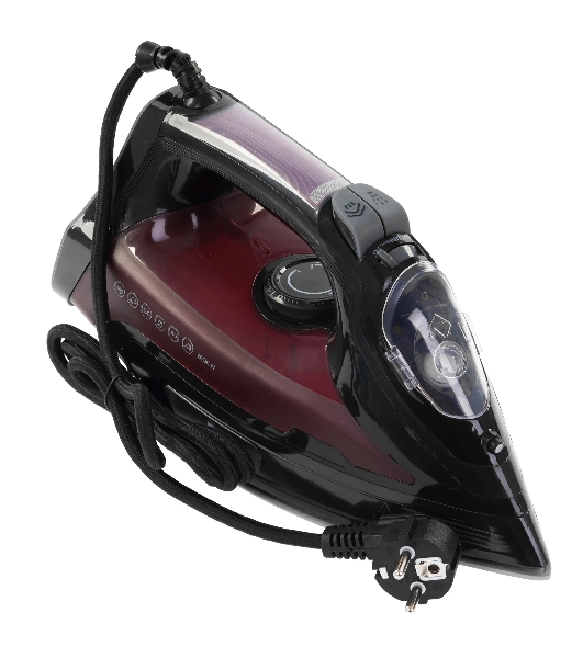 Утюг BQ SI1003 черный/винный/красный, 2600 Вт, 35 г/мин, 160 г/мин, 360 мл