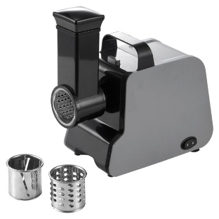 Мясорубка электрическая Centek CT-1627 серый, 2000 Вт, 2.0 кг/мин, реверс, защита от перегрузки, насадки - 7