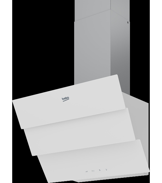Вытяжка наклонная Beko BHCA69642WH серый, 60 см, 600 куб. м/ч, 69 дБ