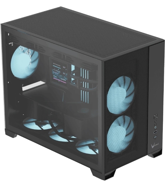 Корпус Formula Air Mesh G6 Plus AR Black, Mini-Tower, чёрный, 3 x 120 мм