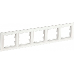Рамка 5-местная IEK BRITE РУ-5-БрБ (BR-M52-K01) белый, фото 1