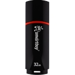 Флешка USB Smartbuy Crown black (SB32GbCRW-K), 32Gb, USB 2.0, R/W 15/5, черный/красный, фото 1