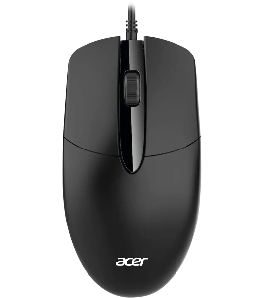 Мышь проводная Acer OMW300 черный, 1200 dpi, USB, кнопки - 3