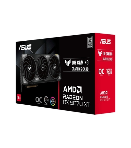 Видеокарта ASUS RX9070XT TUF GAMING OC 16Gb GDDR6 256bit 3xDP HDMI 3FAN RTL TUF-RX9070XT-O16G-GAMING