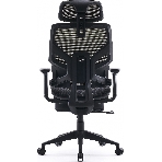 Кресло Cactus CS-CHR-MC01-LGNBK салатовый, сетка, подголовник, подставка для ног, фото7