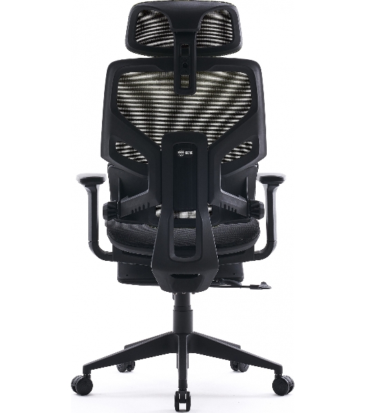 Кресло Cactus CS-CHR-MC01-LGNBK салатовый, сетка, подголовник, подставка для ног
