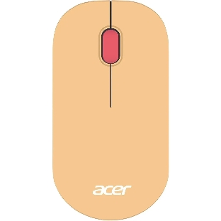 Мышь беспроводная Acer OMR205 бежевый/розовый, 1200 dpi, радиоканал, USB, кнопки - 3