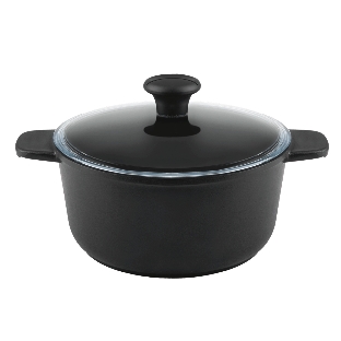 Кастрюля Maunfeld Osvald MF22SVLD03CR универсальная из литого алюминия со стеклянной крышкой, 3 л