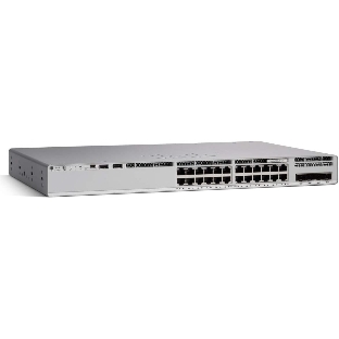 Коммутатор Cisco Catalyst C9300L-24P-4X-E, 24×1 Гбит/с, 4×10 Гбит/с SFP+, управляемый