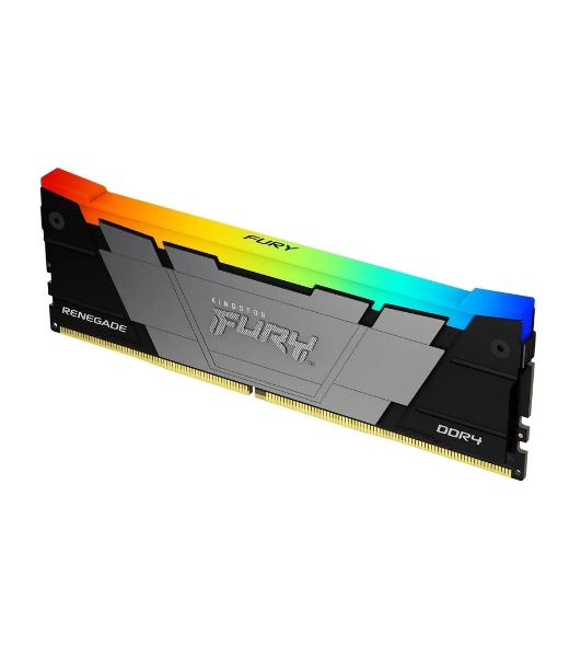 Оперативная память Kingston Fury Renegade, DDR4, 32GB (1x32GB), 3200MHz, CL16, DIMM, с радиатором, RGB, серебристый/черный