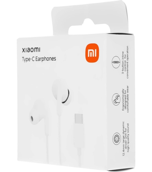 Проводные наушники Xiaomi Type-C Earphones белый, внутриканальные, USB Type-C
