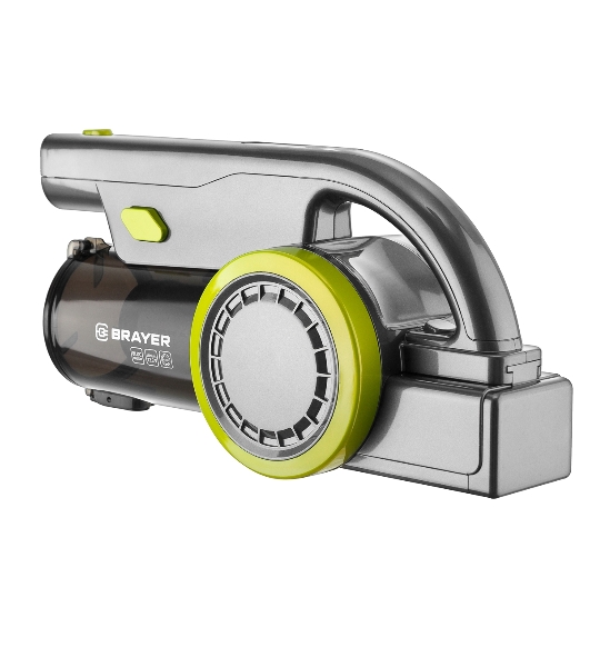Пылесос вертикальный BRAYER BR4262 черный/желтый, питание от аккумулятора, 180 Вт, уборка сухая, пылесборник 1 л
