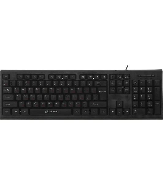 Клавиатура проводная Oklick 120M, USB, черный