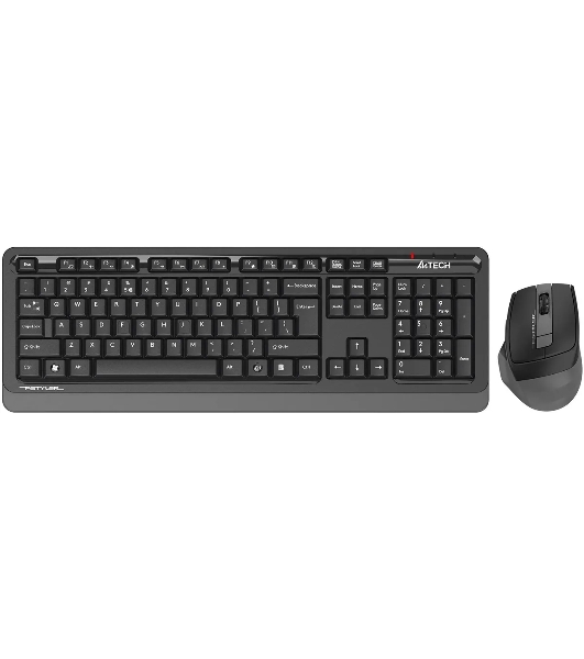 Комплект клавиатура+мышь A4Tech FStyler FG1035 беспроводной, USB, 2000 DPI, чёрный/серый