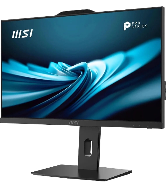 Моноблок MSI Pro AP242P 14M AiO 23,8' FHD(1920x1080)IPS AG Non-touch, Core i7-14700 (2.1GHz), 16Gb DDR5 (2x8GB), 512Gb SSD, Intel UHD,WiFi,BT,camera,WirelessKB&mouse Eng/Rus,noOS,1y w-ty,черный (9S6-AE0621-821)