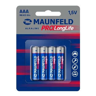 Батарейки Maunfeld PRO Long Life Alkaline ААА(LR03) MBLR03-BL4, блистер 4 шт.