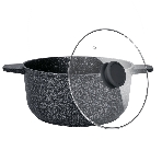 Кастрюля Maunfeld GRETA MF24GRTT01CR из литого алюминия со стеклянной крышкой, 24 см, 4 л, фото2