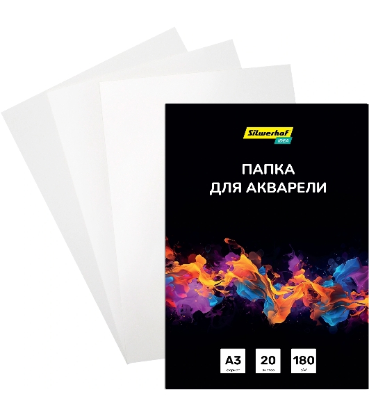 Папка для акварели Silwerhof Idea A3 20л. бум.180г/м2