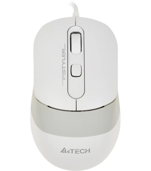 Мышь проводная A4Tech Fstyler FM10 белый/серый, 1600 dpi, USB, кнопки - 4
