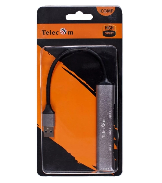 Переходник USB 3.0 -->USB3.0+3 USB2.0, Aluminum Shell, 0.2м Telecom TA308U