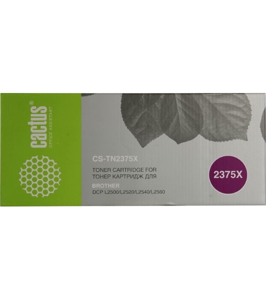 Картридж лазерный Cactus CS-TN2375X черный (5200 стр.) для Brother DCP L2500/L2520/L2540/L2560