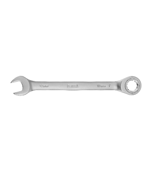 Ключ комбинированный трещоточный Denzel 13 мм, CrV, матовый хром