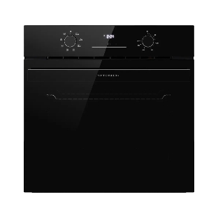 Духовой шкаф Kuppersberg HO 608 BB Glass, High-Tech, 78 л, цвет черный, цвет фурнитуры черный, поворотное управление, дисплей, таймер, 8 режимов, макс. температура 310 градусов, телескопические направляющие (на 1 уровень)