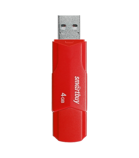 Флешка USB Smartbuy CLUE Red (SB4 GbCLU-R), 4Gb, USB 2.0, R/W 15/5, красный