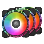 Вентилятор для корпуса Alseye Halo 4.0-B kit (3шт.) черный, 120 мм, 1300 об/мин, 24.8 дБ, 4 pin, фото 1