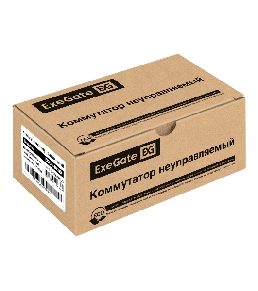 Коммутатор ExeGate EDGS-1008D, 8×1 Гбит/с, неуправляемый