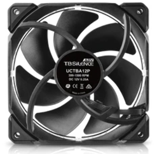 Вентилятор корпусной Enermax T.B. Silence ADV, 120 мм, 300-1500 об/мин, 7-15.8 дБ, 4 pin PWM, без подсветки