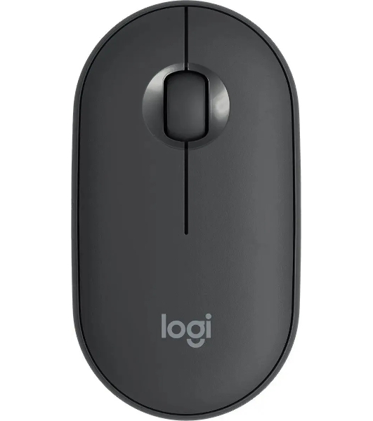 Мышь беспроводная Logitech Pebble M350 графитовый, 1000 dpi, радиоканал, Bluetooth, USB, кнопки - 3