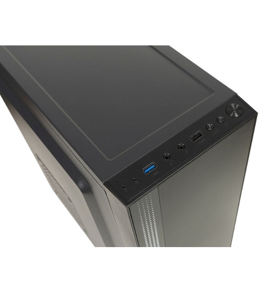 Компьютерный корпус ATX Filum S17 черный, без БП, RGB strip, USB 3.0