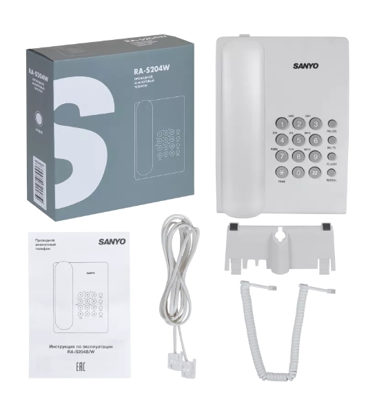 Телефон проводной SANYO RA-S204W белый