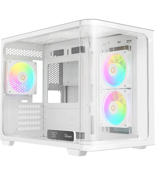 Компьютерный корпус Ocypus Iota C50 WH Curve ARGB Digital (Iota-C50-WHD300CD-GL)