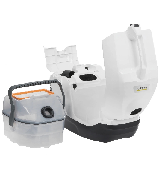 Пылесос Karcher DS 6 Plus белый/черный, 350/650 Вт, уборка влажная/сухая, пылесборник контейнер 2 л
